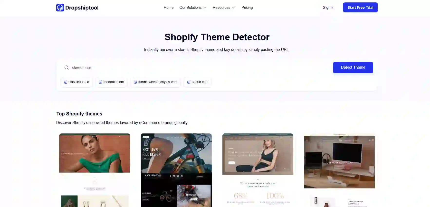 Dropshiptool Shopify Theme Detector