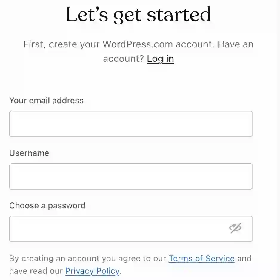 Come registrarsi per un account WordPress.com gratuito