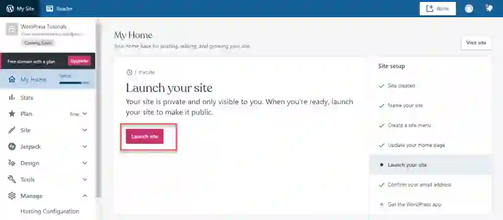 Lancia il tuo sito web gratuito con WordPress.