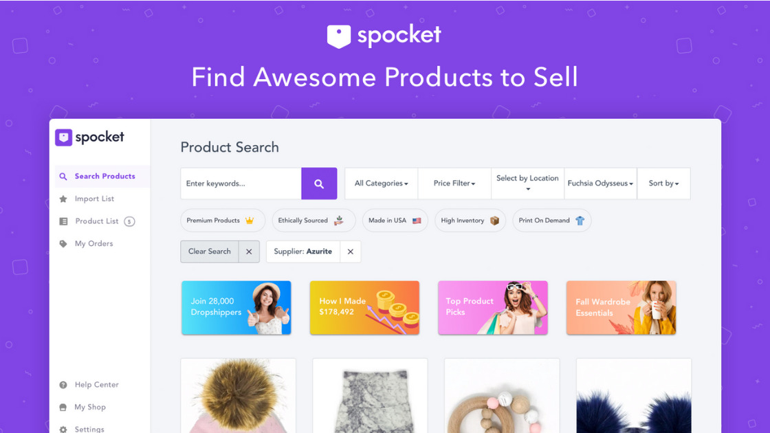 Spocket - find awesome products to sell