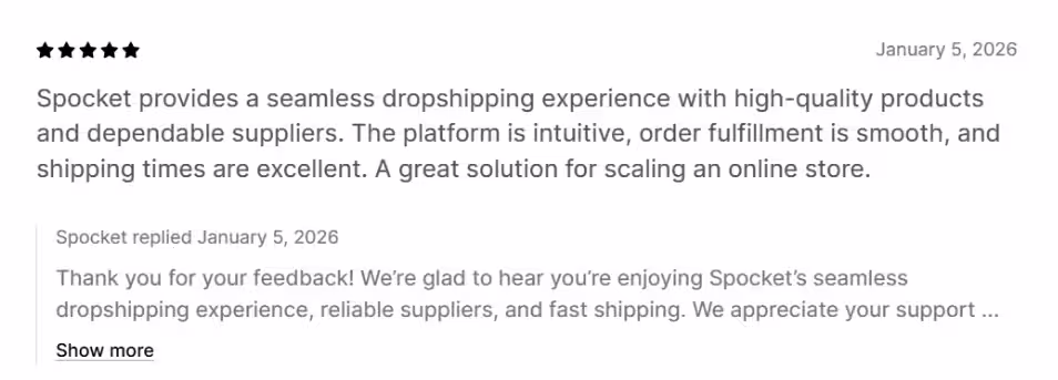 sarah's review for spocket