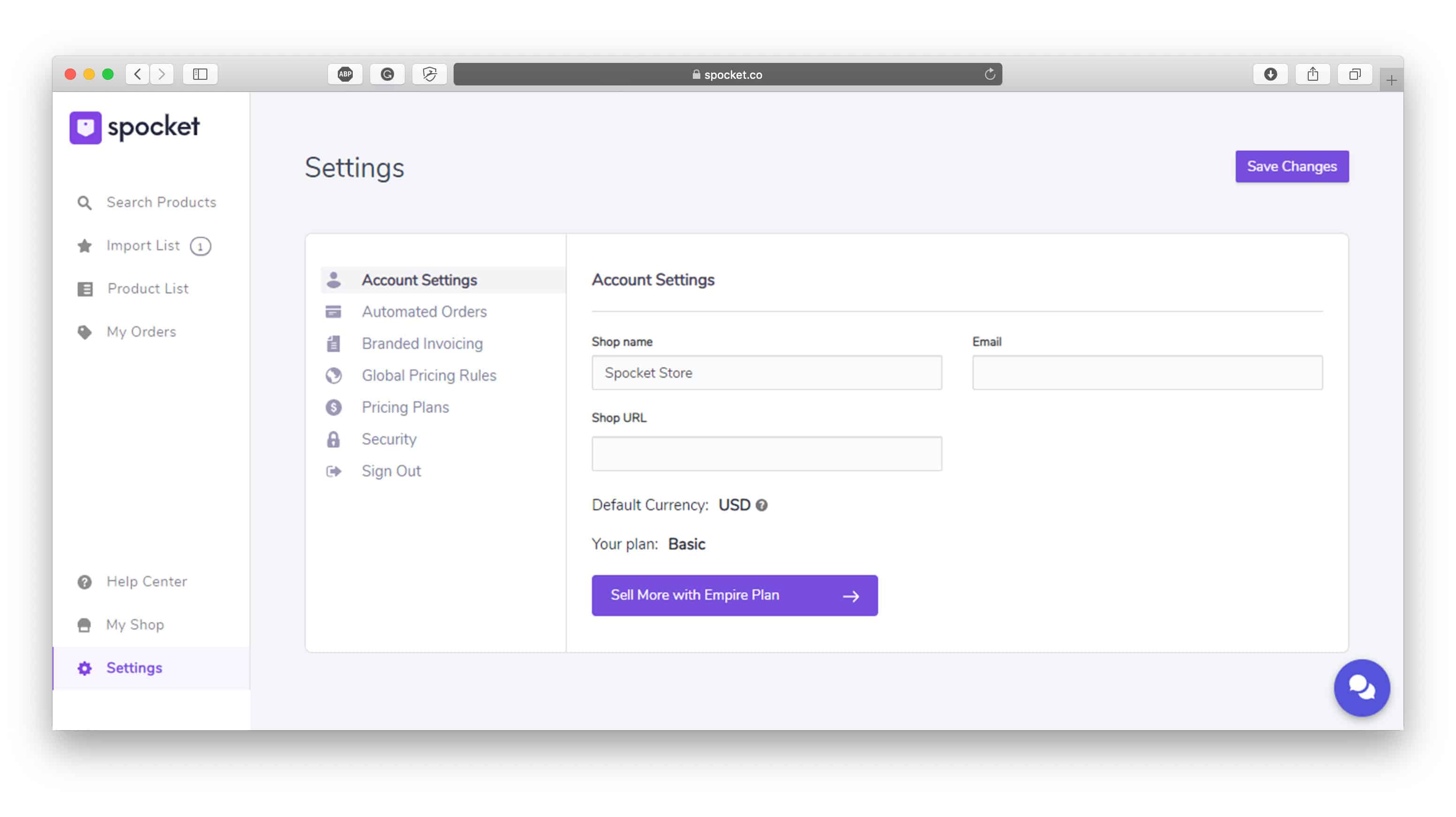 Configure sua loja para um público dos EUA