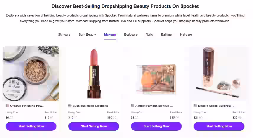 Beauty Dropshipping With Spocket