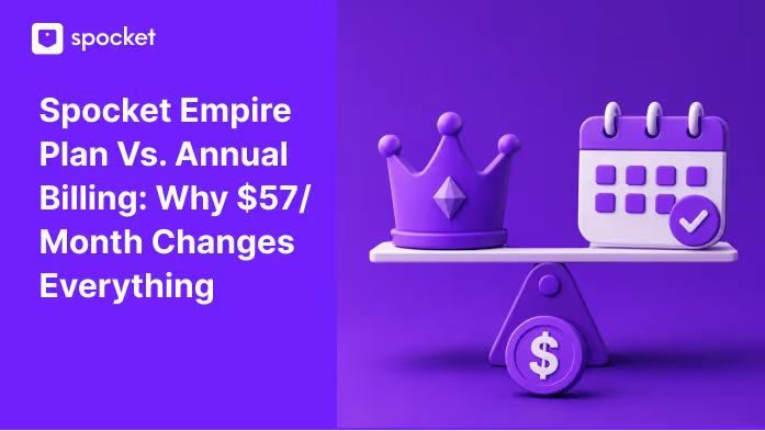 Plan Empire de Spocket vs. Facturación Anual: Por qué $57/mes lo cambia todo