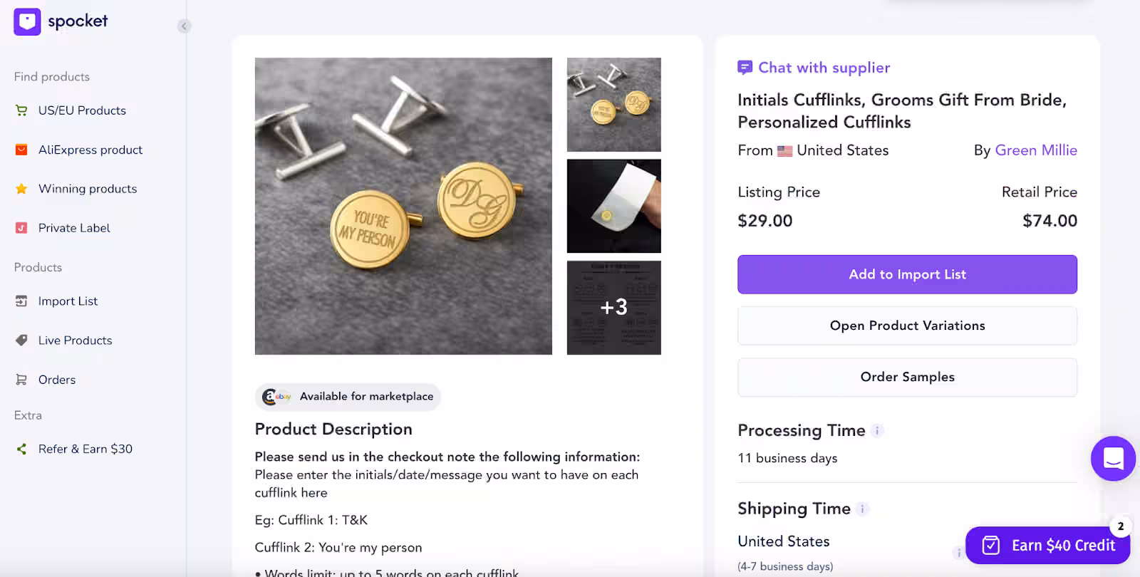 Cufflinks