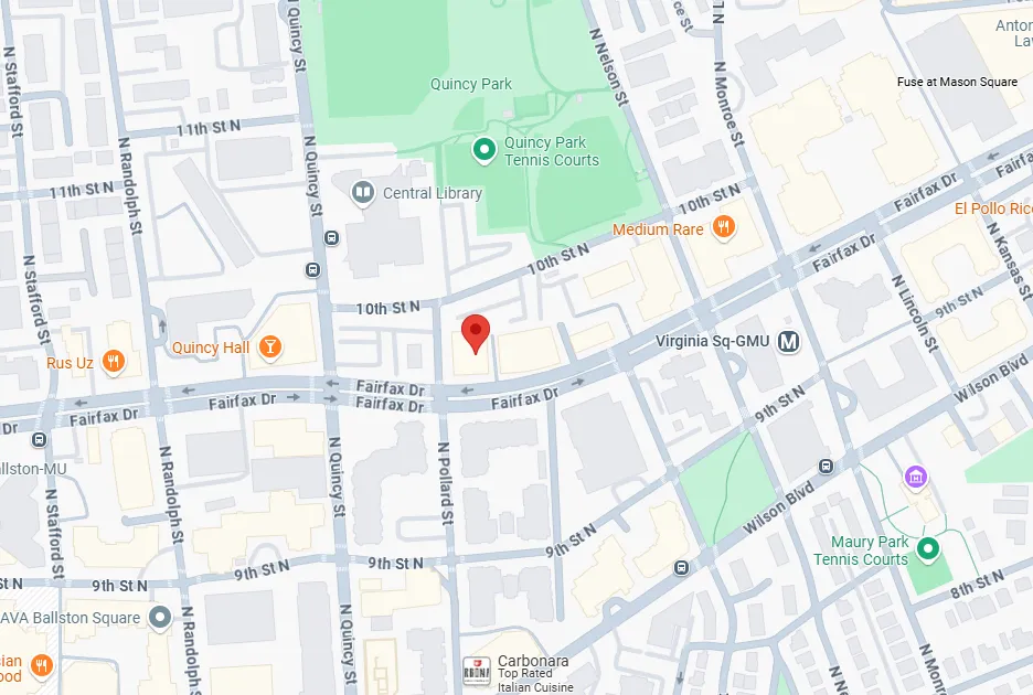 Map of 3833 Fairfax Dr, Suite 400, Arlington, VA