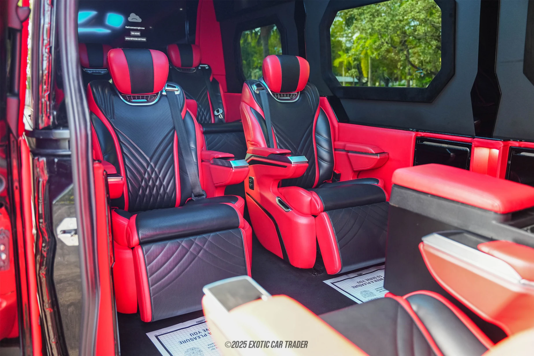 The interior of the vehicle for sale