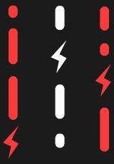 Animated icon with lines and lightning bolts