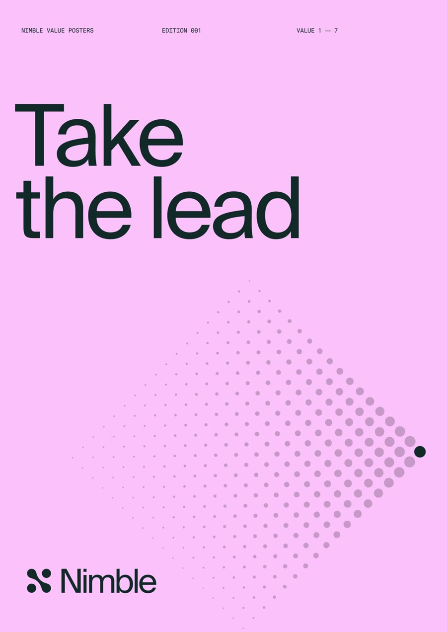 Nimble value poster: Take the lead