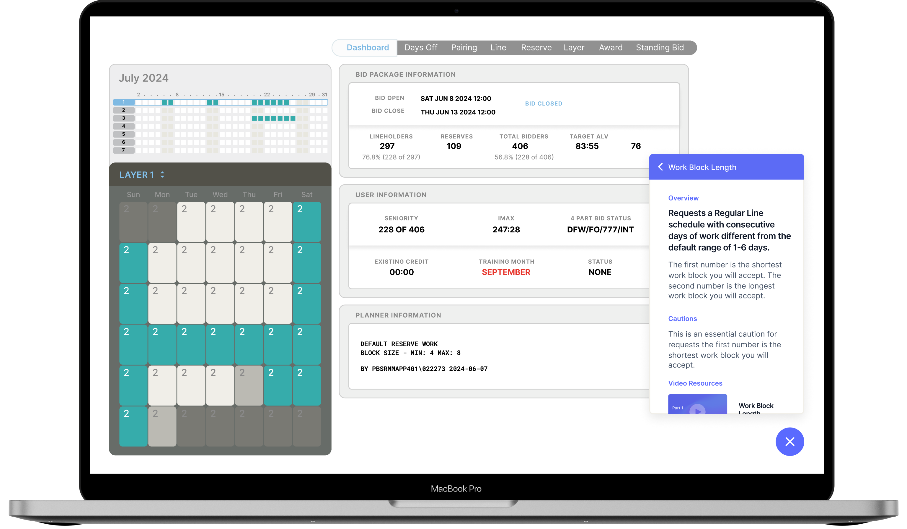 Dashboard mockup