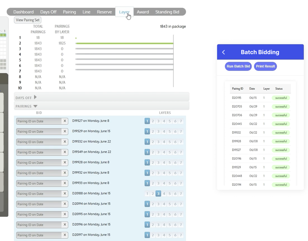 Dashboard mockup