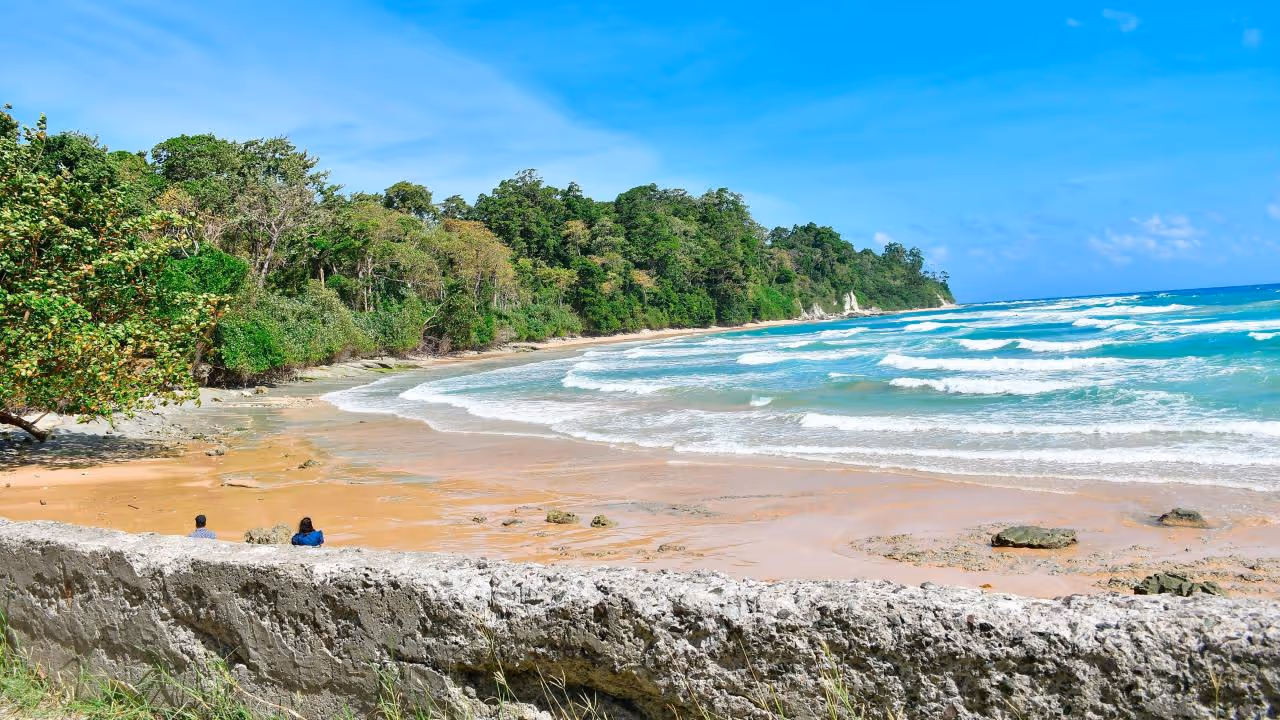 Coastline of Sitapur Beach in Neil Island taken in 2025