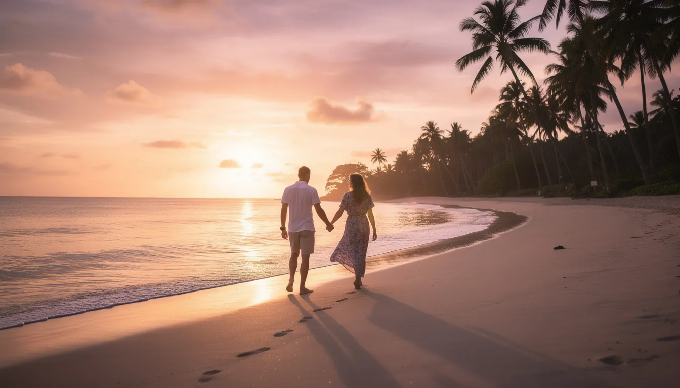 Honeymoon couple in the Andamans