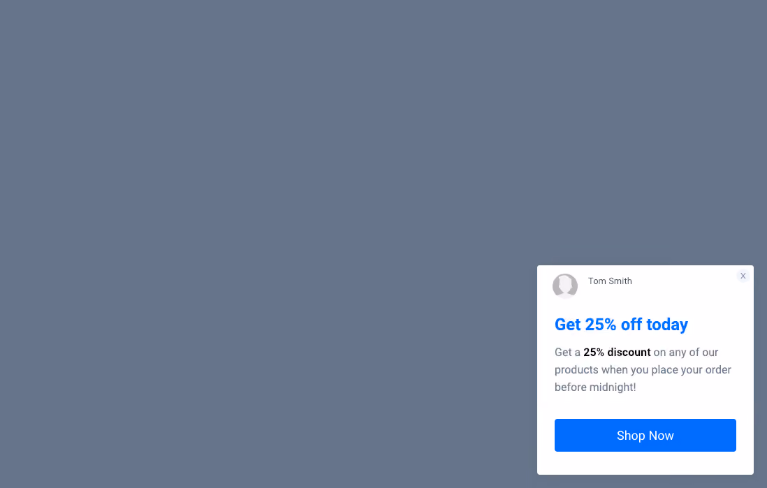 Discount Message Template