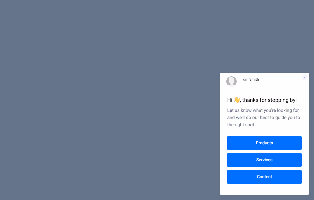Welcome Message Template