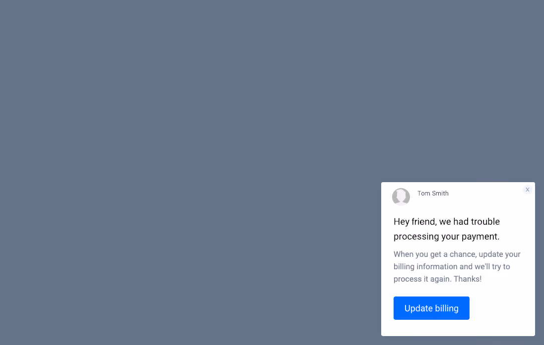 Dunning Message Template