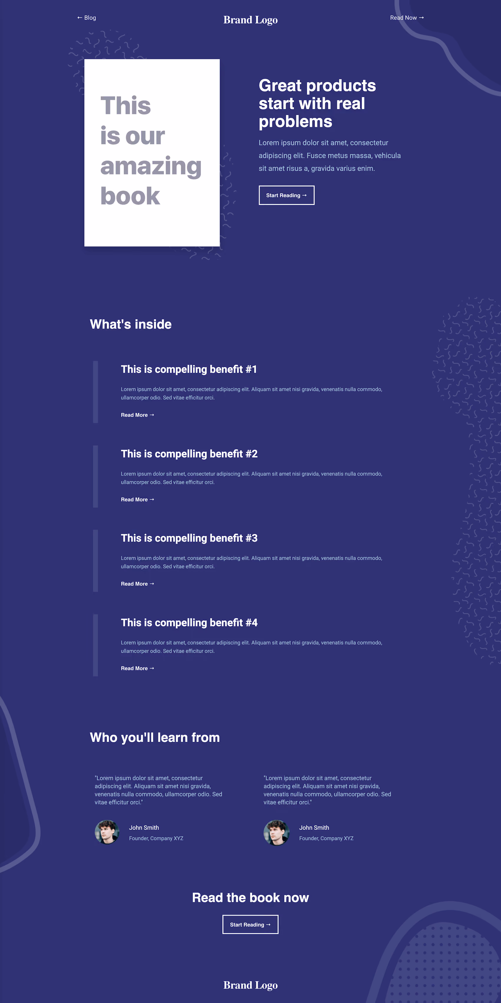 Ebook Landing Page Template