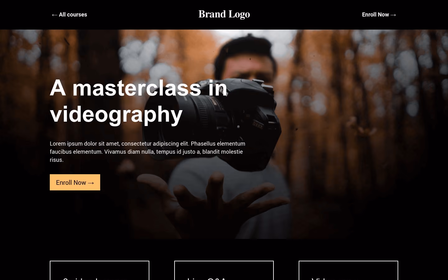Course Landing Page