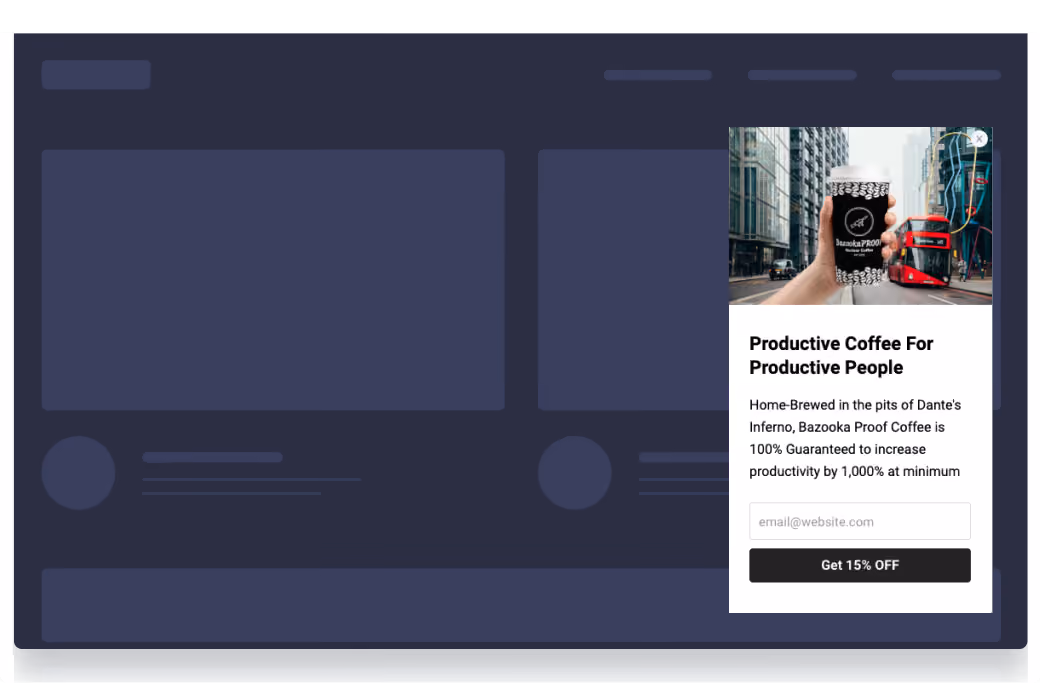 Discount Form Popup Template