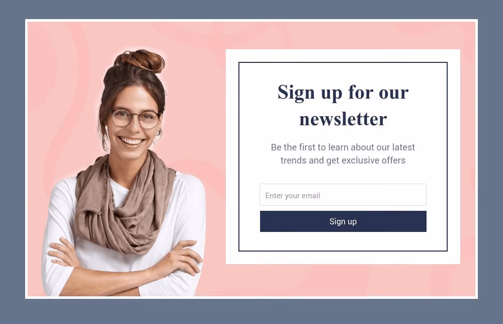 Personal Brand Newsletter Popup Template