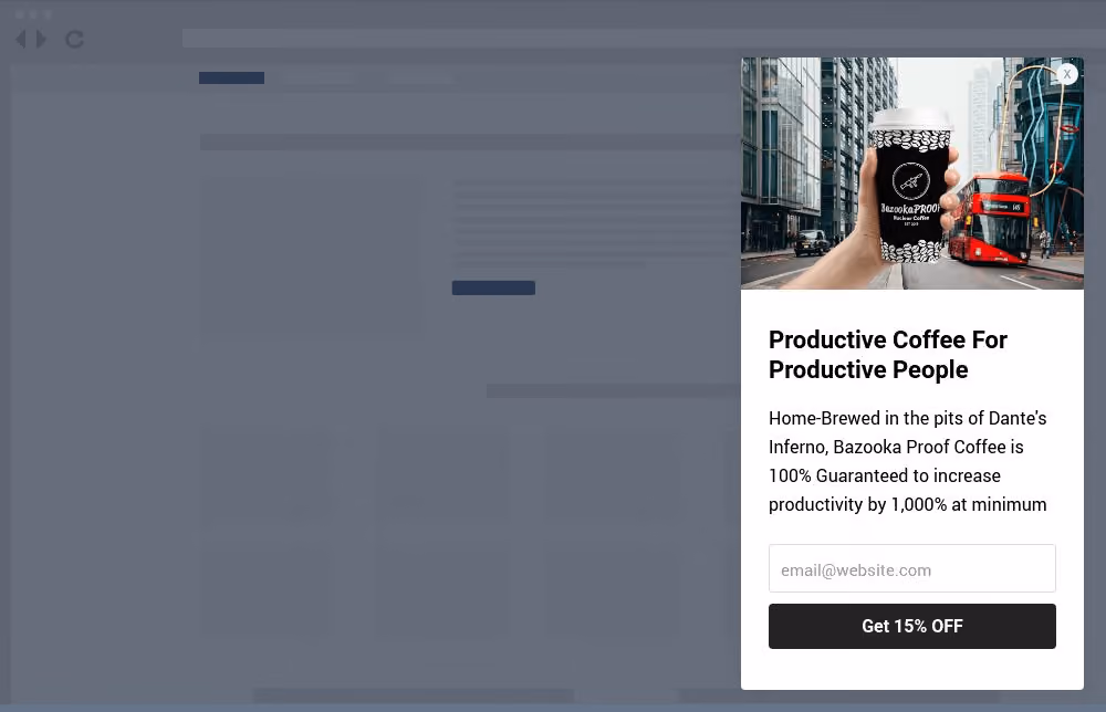 Discount Form Site Message