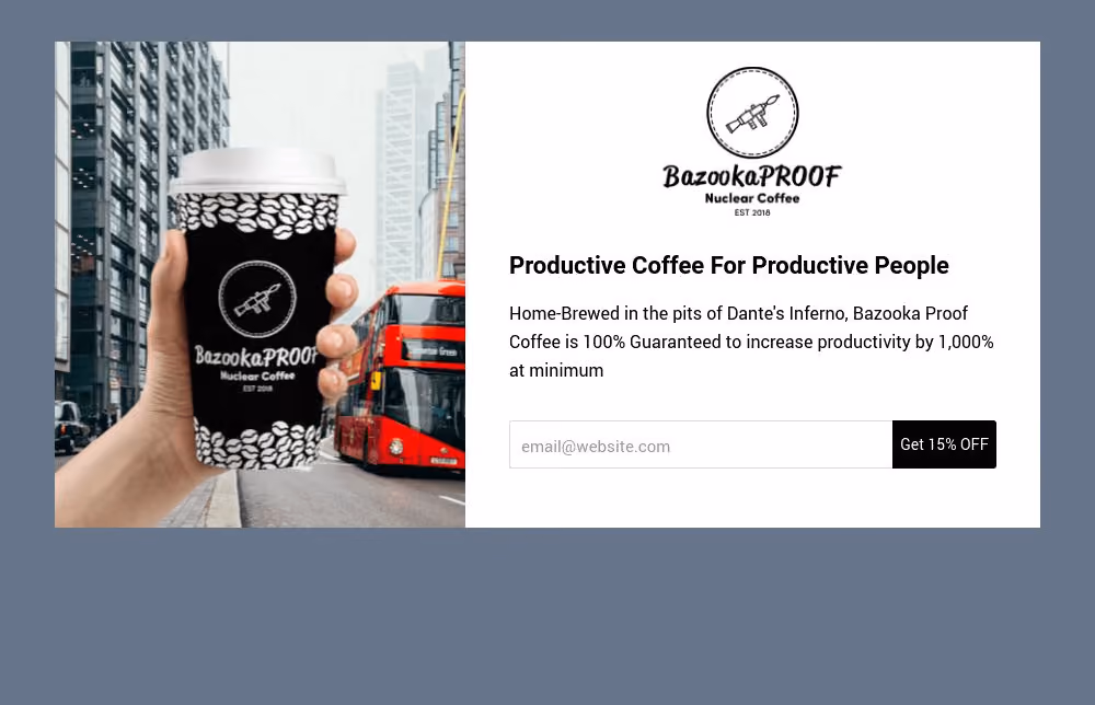Discount Form Template (Bazooka Proof Coffee)