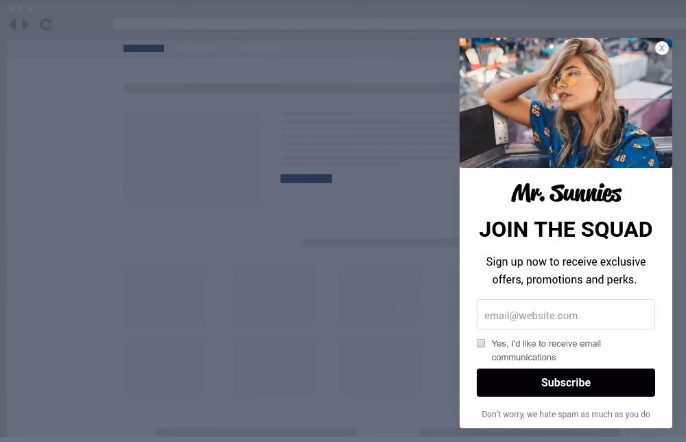 Ecommerce Newsletter Site Message Template