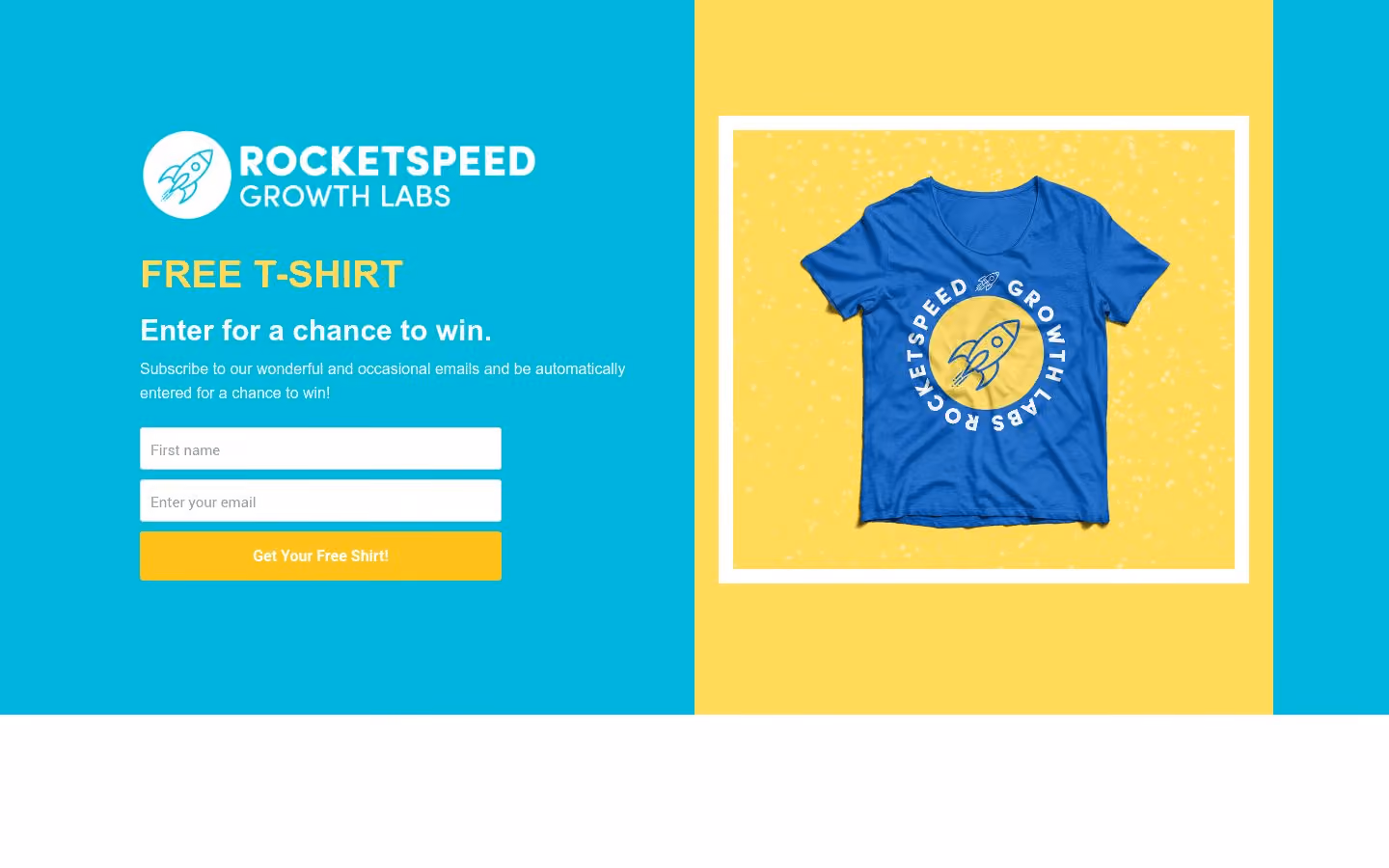 T-Shirt Contest Landing Page Template