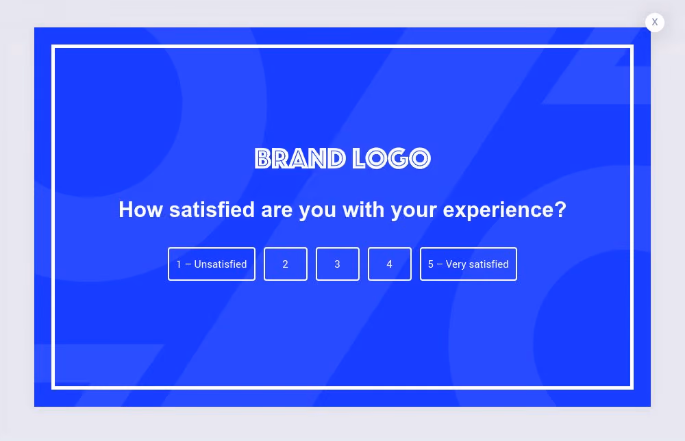 Rating Survey Popup Template