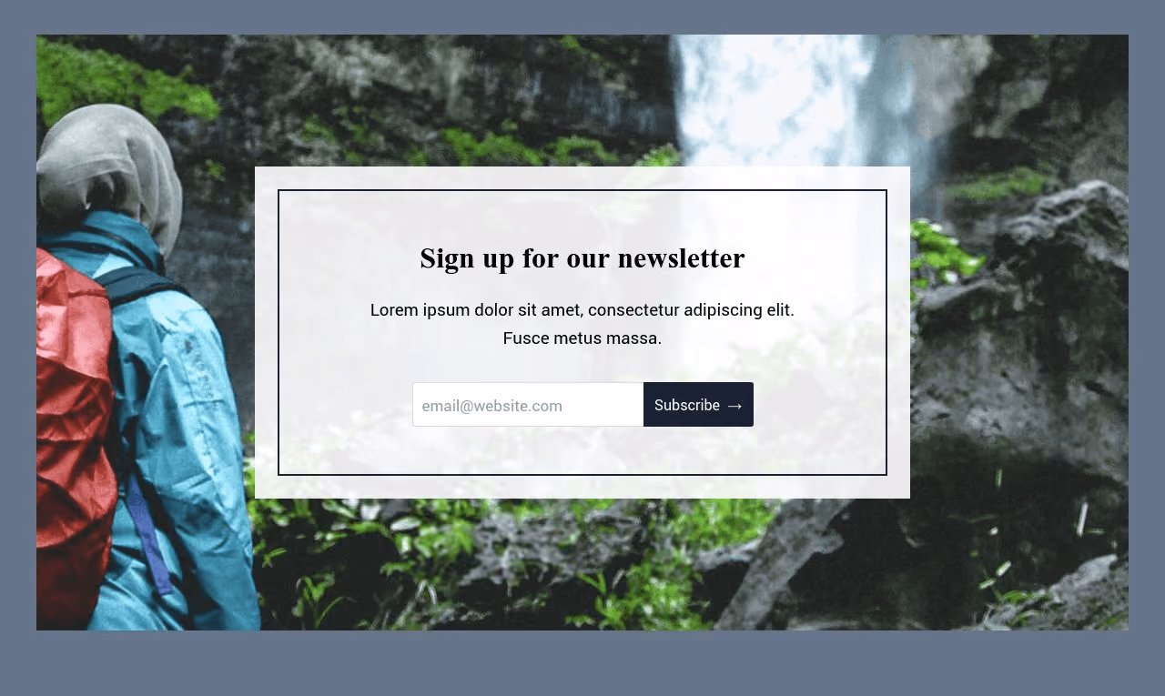 Newsletter Subscribe Form Template