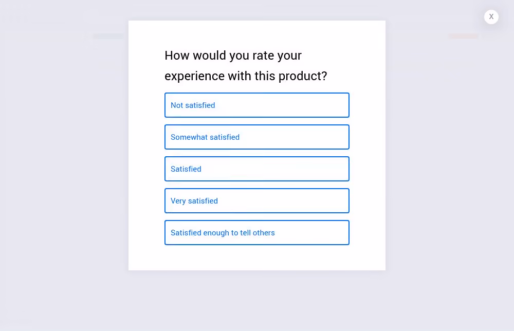 User Feedback Popup Template