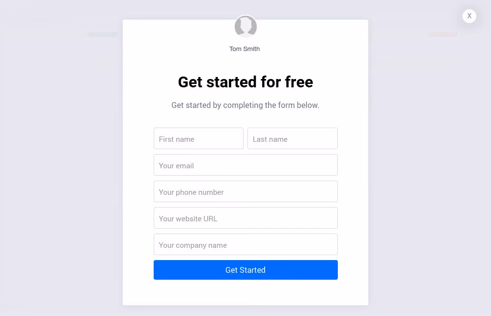 Lead Generation Popup Template