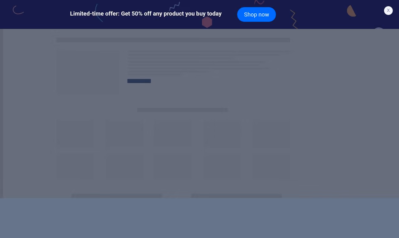 Promotional Campaign Sticky Bar Template