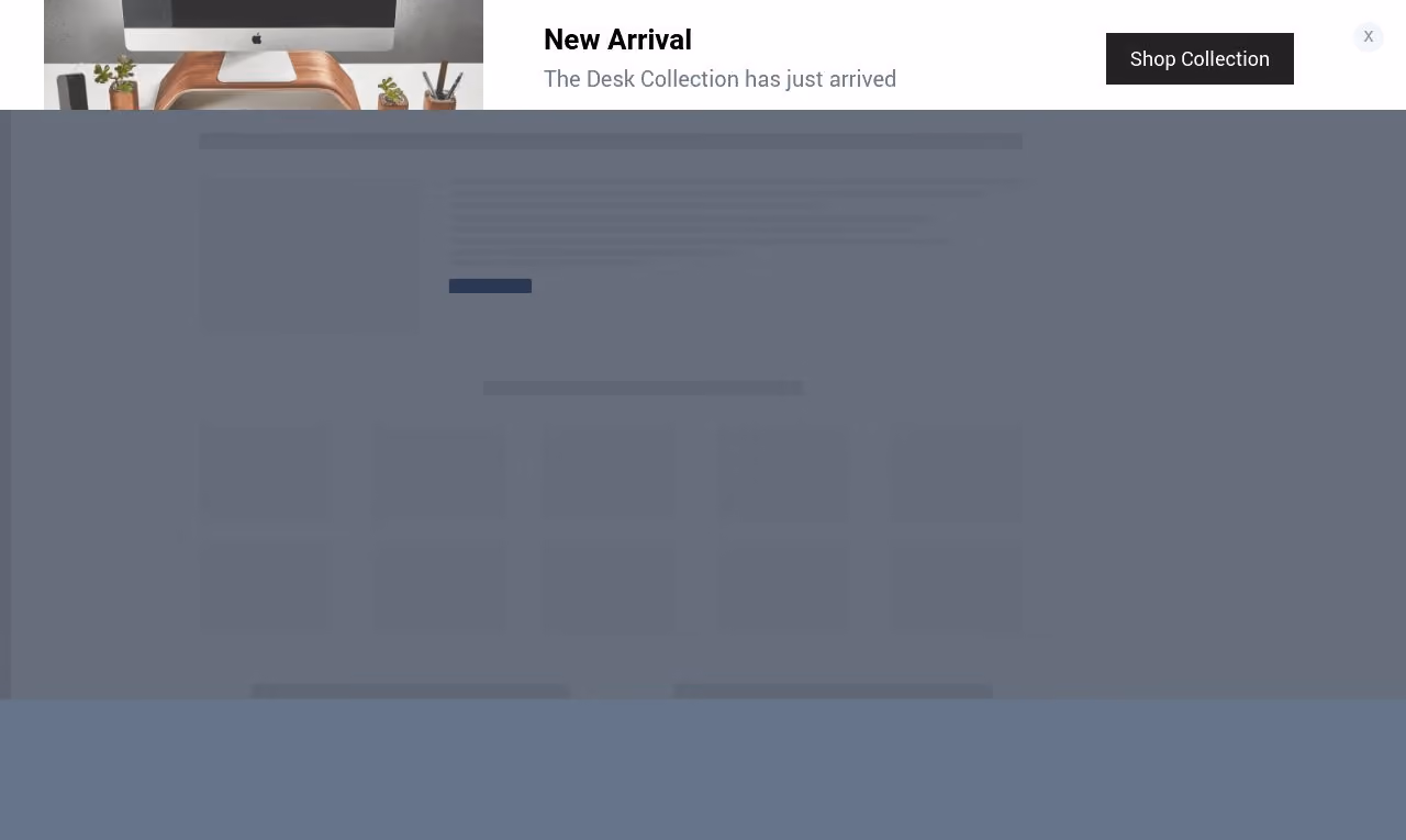 New Product Announcement Sticky Bar Template