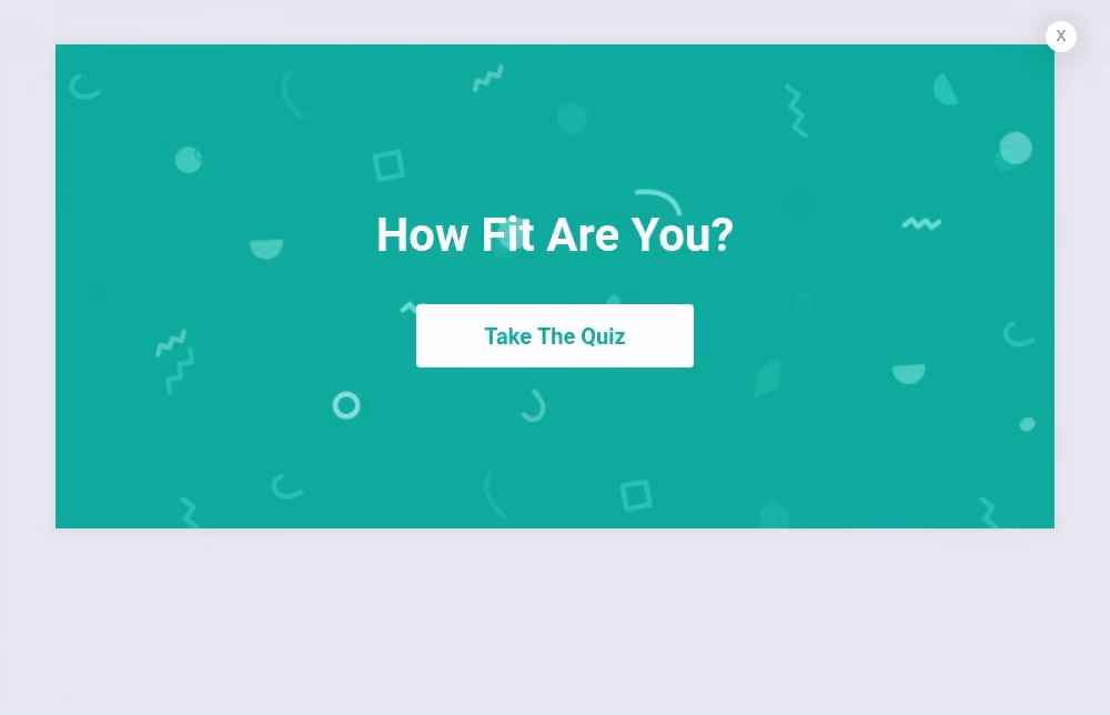 Fitness Quiz Popup Template