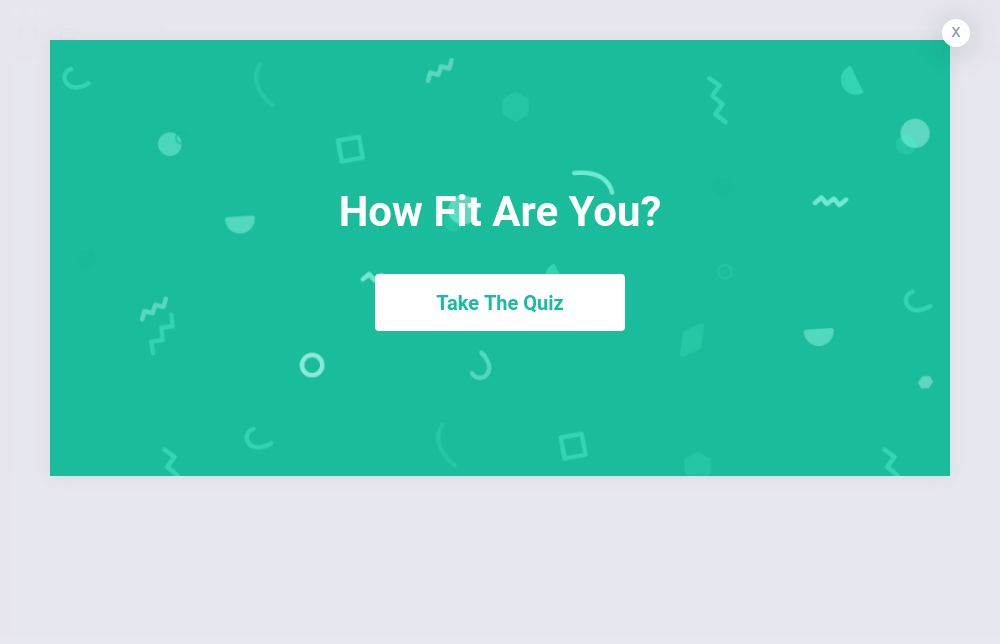 Fitness Quiz Popup Template