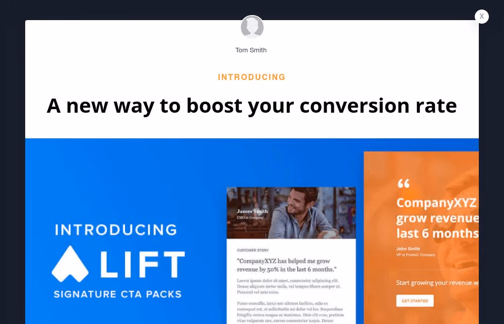 Feature Announcement Popup Template