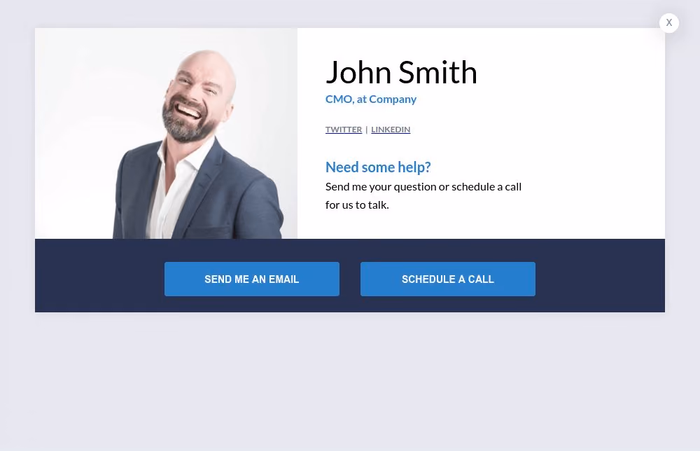 Demo Schedule Form Popup Template (Male)