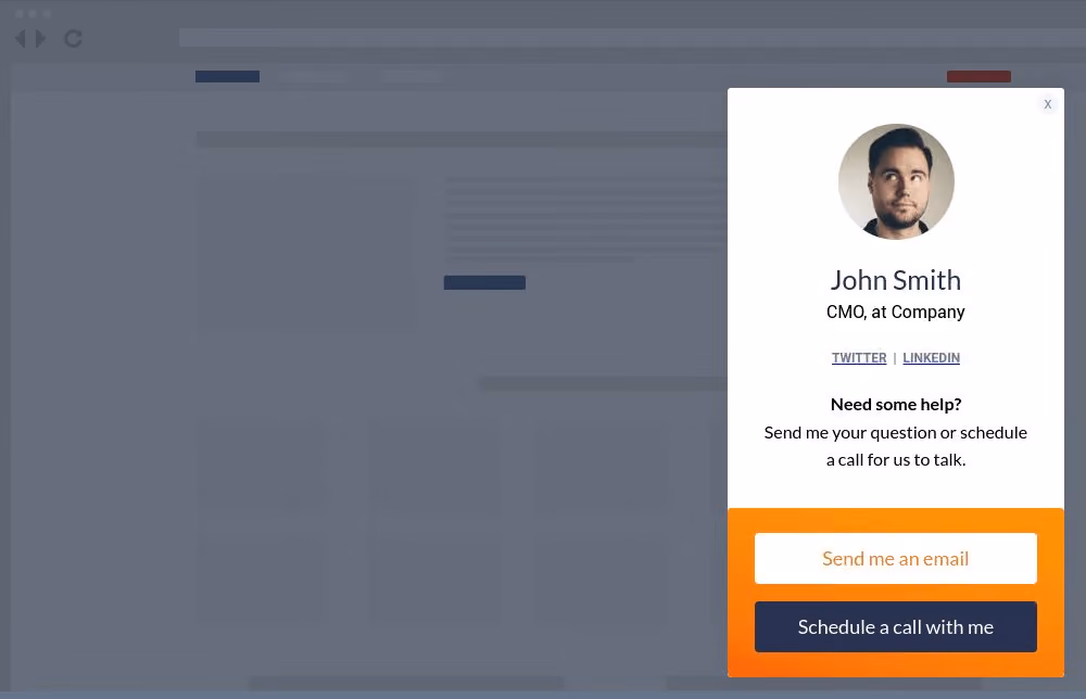 Business Card Popup Template