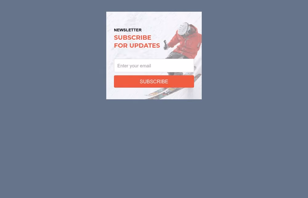 Lifestyle Blog Newsletter Subscribe Form Template
