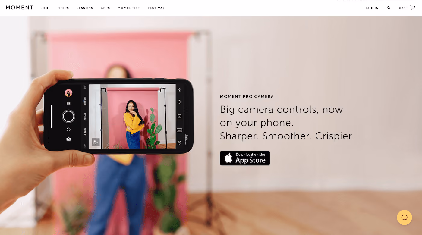 Moment App Landing Page