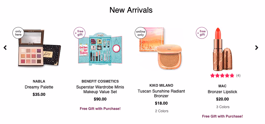 Ulta Product Recommendation Example