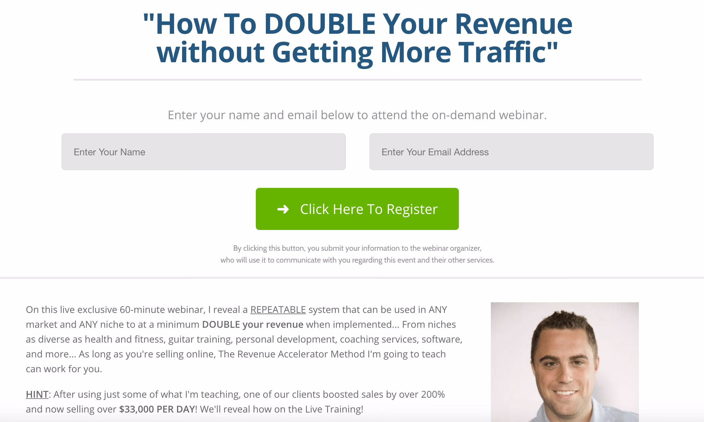 PayKickstart Webinar Landing Page