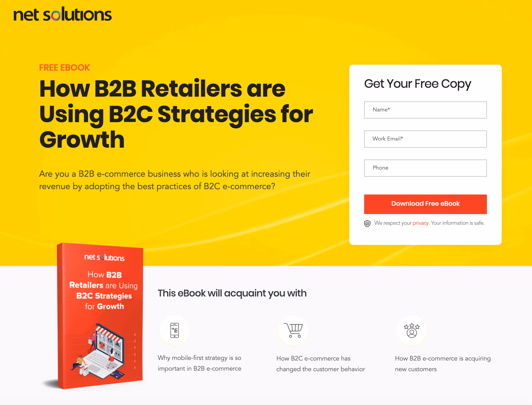 Net Solutions Ebook Landing Page