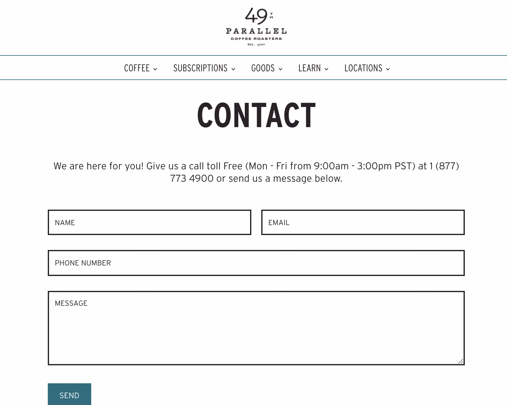 49th Coffee’s Contact Form