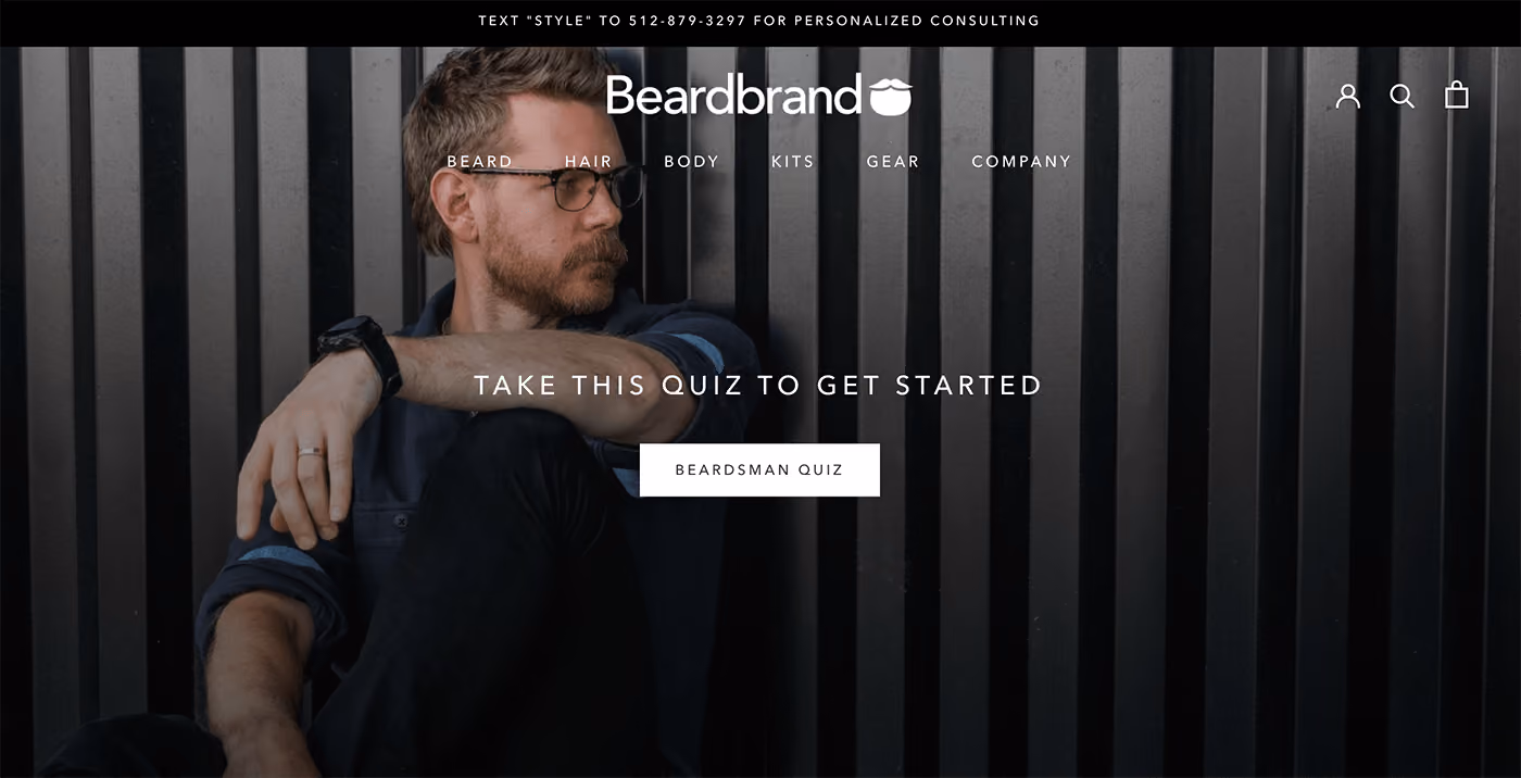 Beardbrand Landing Page
