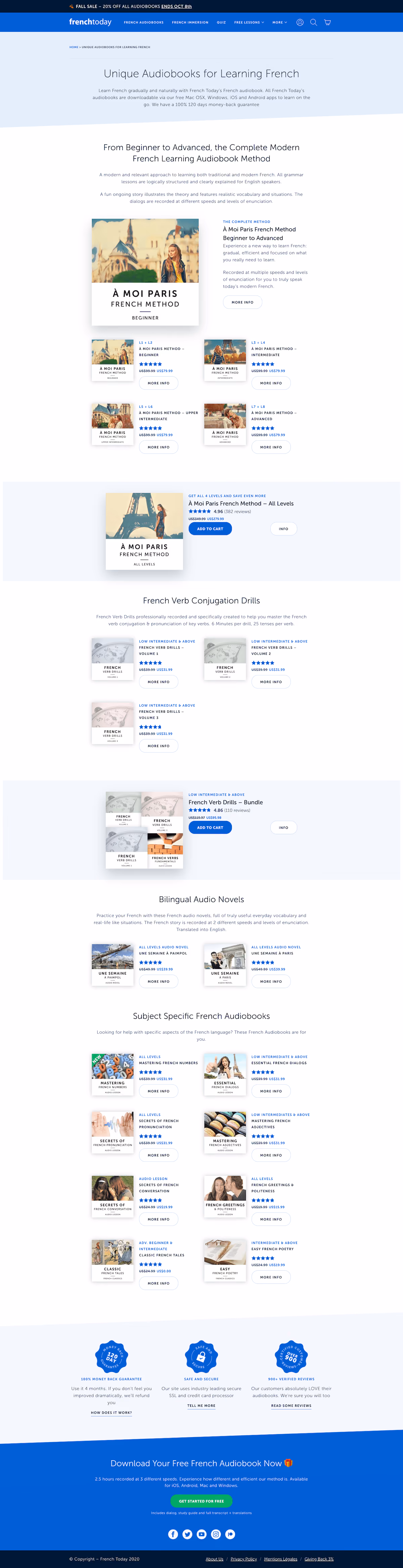 French Today Landing Page Example
