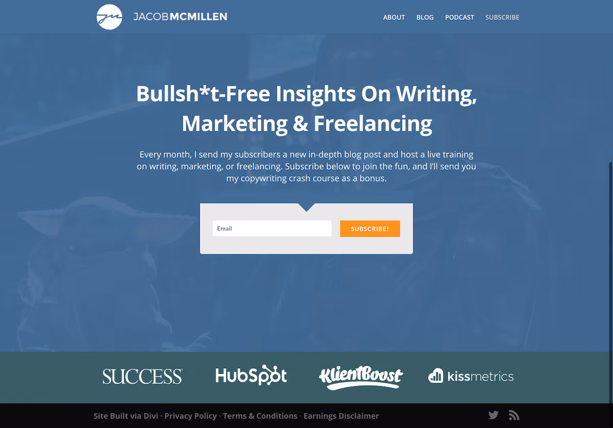 Jacob McMillen Landing Page