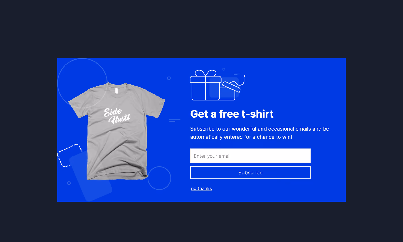 Contest / Giveaway Popup Template