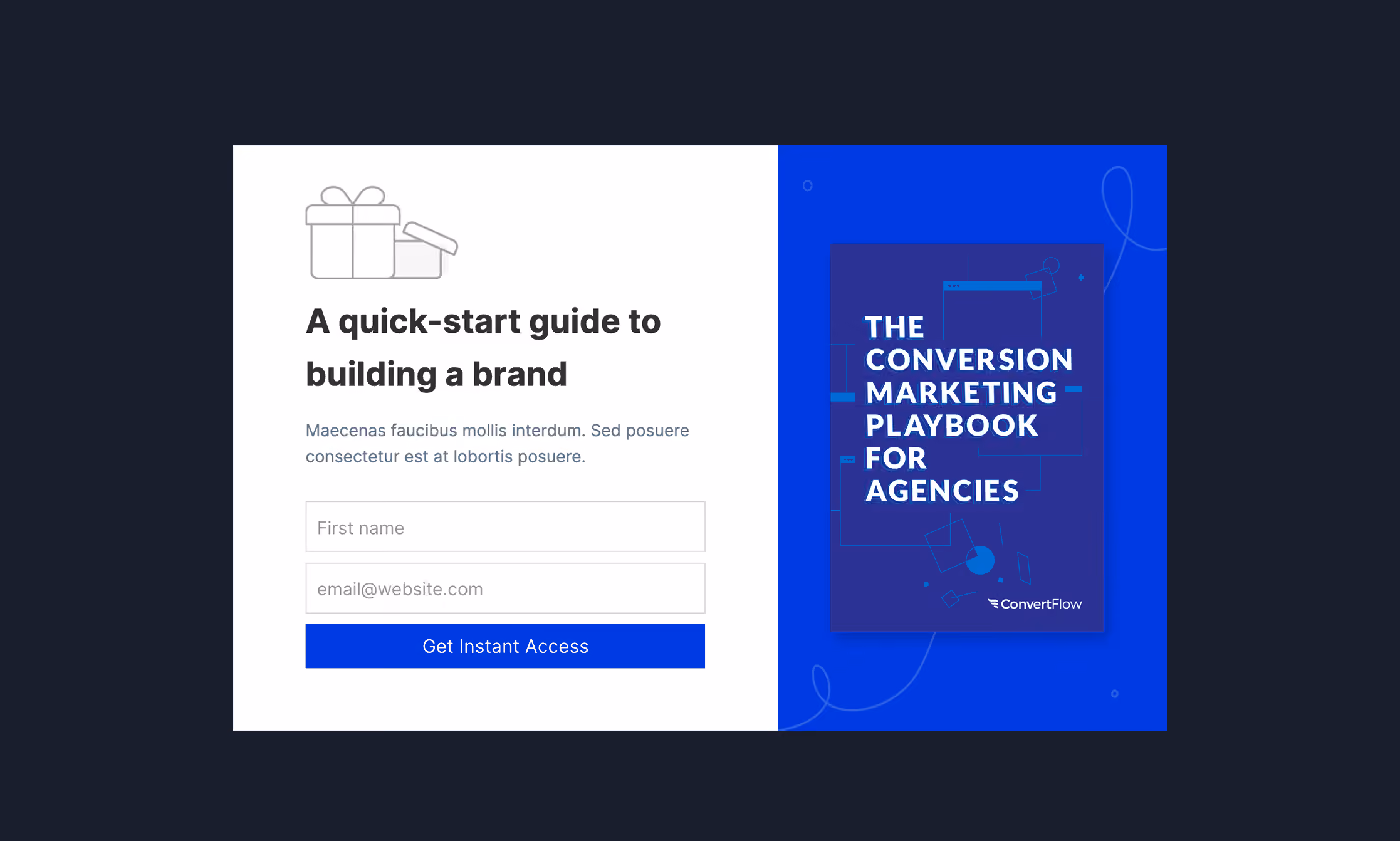 Content Upgrade / Lead Magnet Popup Template
